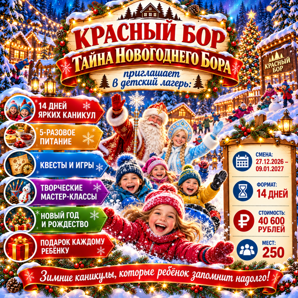 ДОРОГИЕ ДРУЗЬЯ!!! Открыта бронь на ЗИМНИЙ детский лагерь 2026-2027!!!!!